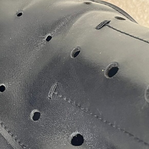 Prada Men's Black Leather Loafers Slip On Breathable Clog Size 11 - Picture 8 of 10